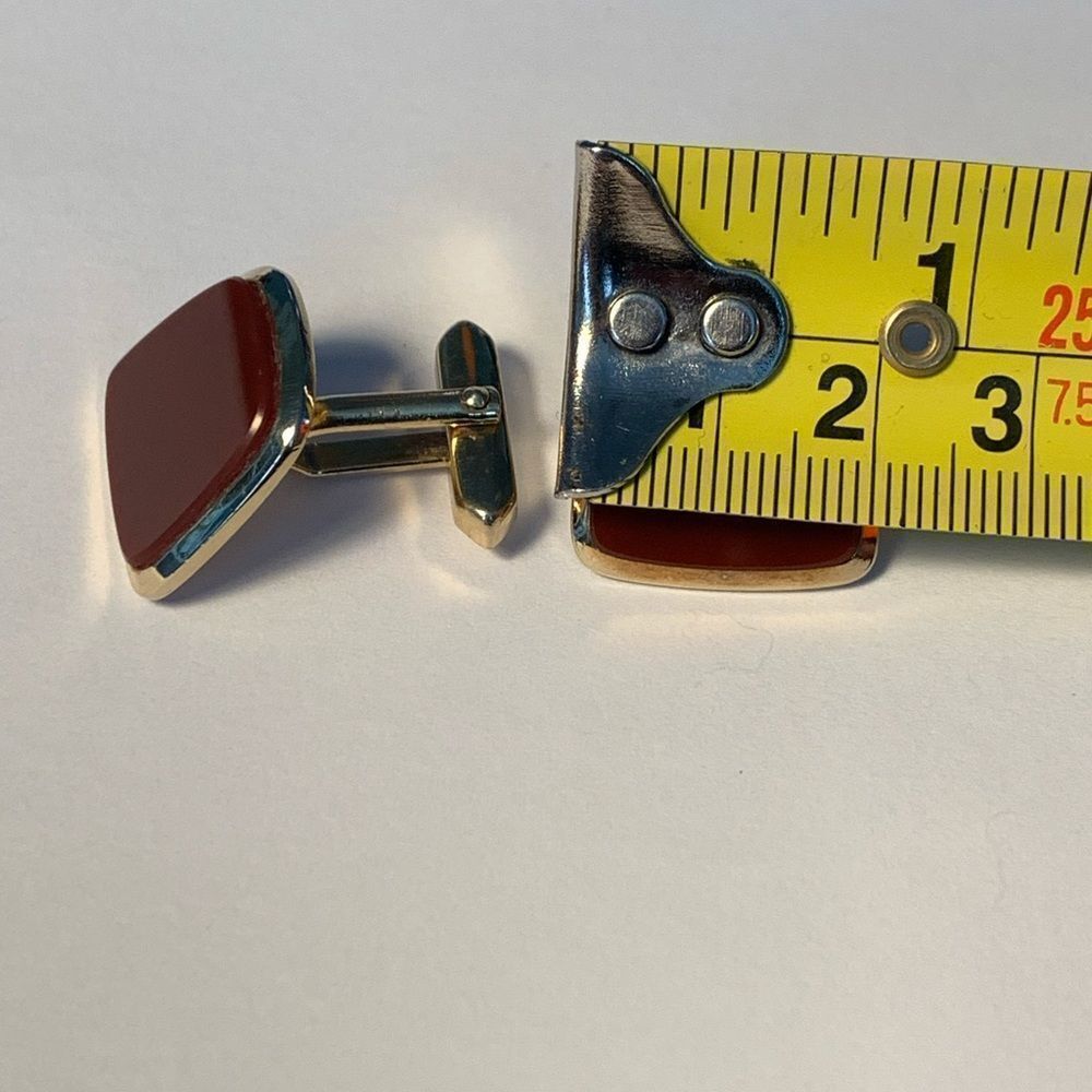 Brown Gold Vintage Cufflinks - Picture 8 of 9